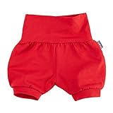 Lilakind“ Baby Kinder Shorts Sommerhose Kurze Pumphose Baumwolle Uni Rot Gr. 98/104 - Made in Germany